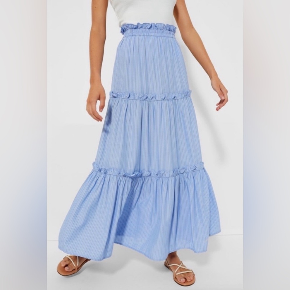 Tuckernuck - Cornflower Blue Stripe Prada Skirt - M